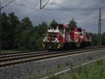 D8 + eine weitere Lok als Lz gen Frankfurt. (Ostportal Distelrasentunnel, 15.07.11)